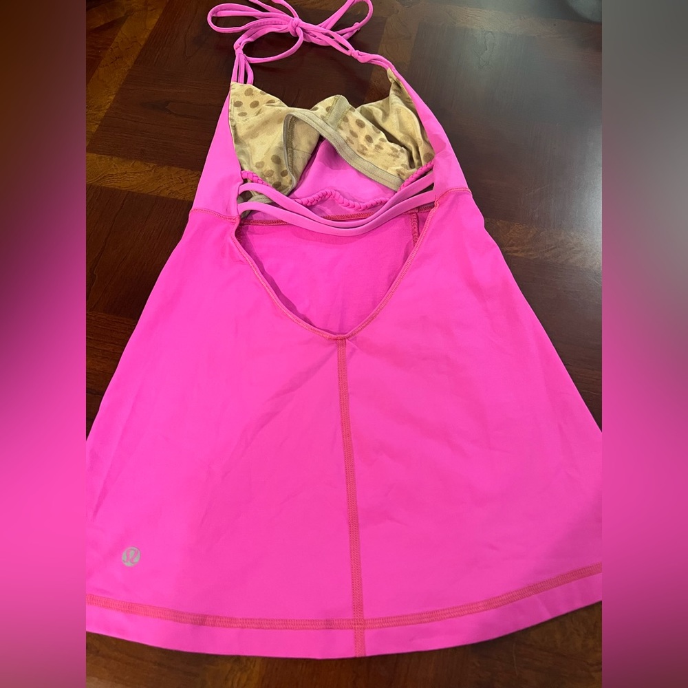Lululemon pink strappy tank